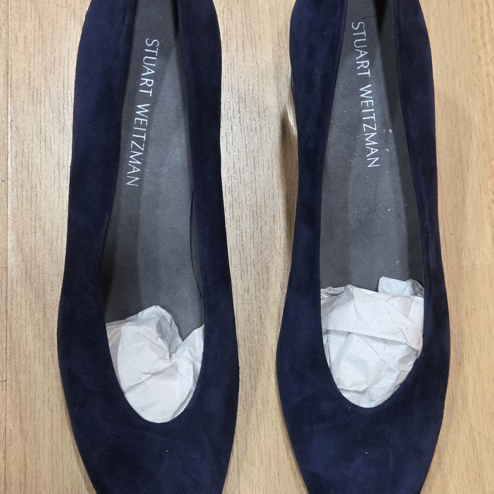 Stuart Weitzman Deep Blue Suede Heels